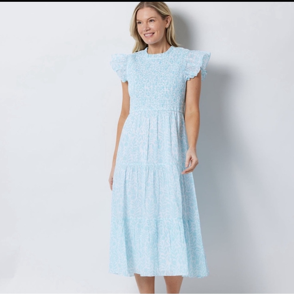 NWOT - Sale to Sable smocked midi dress - large